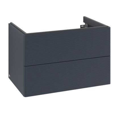 Dulap baza suspendat Villeroy & Boch Antao cu 2 sertare  78.8x50.4cm  front texturat Midnight Blue Matt