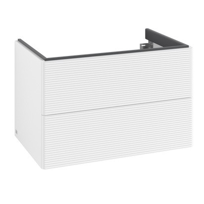 Dulap baza suspendat Villeroy & Boch Antao cu 2 sertare  78.8x50.4cm  front texturat White Matt