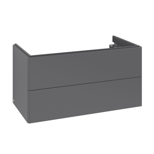 Dulap baza suspendat Villeroy & Boch Antao cu 2 sertare  98.8x50.4cm  Anthracite Matt