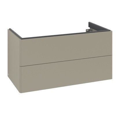 Dulap baza suspendat Villeroy & Boch Antao cu 2 sertare  98.8x50.4cm  Stone Grey Matt
