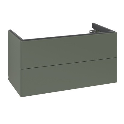 Dulap baza suspendat Villeroy & Boch Antao cu 2 sertare  98.8x50.4cm  Leaf Green Matt