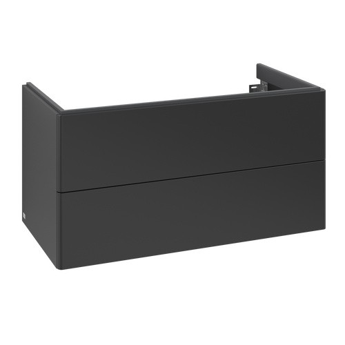 Dulap baza suspendat Villeroy & Boch Antao cu 2 sertare  98.8x50.4cm  Black Matt
