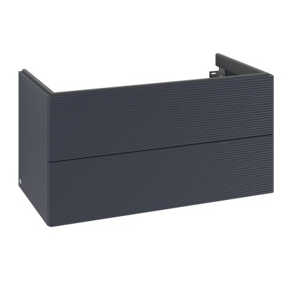 Dulap baza suspendat Villeroy & Boch Antao cu 2 sertare  98.8x50.4cm  front texturat Midnight Blue Matt