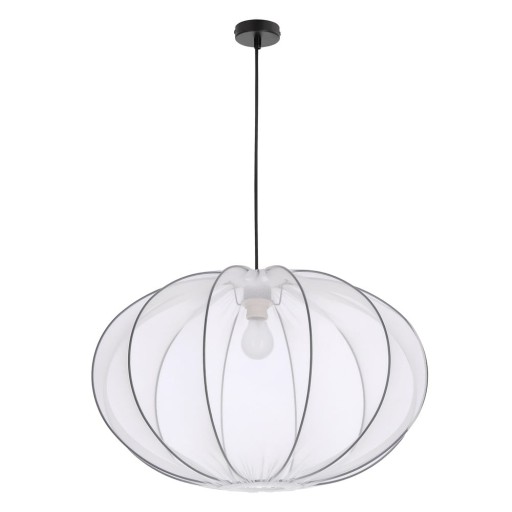 Lustră albă cu abajur textil ø 60 cm Mellow – Candellux Lighting