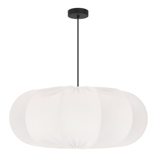Lustră albă cu abajur textil ø 52 cm Cafee – Candellux Lighting