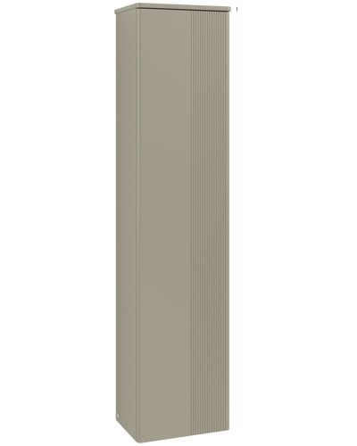 Dulap inalt tip coloana Villeroy & Boch Antao cu 1 usa  41.4x28.7x171cm  orientare stanga  front texturat Stone Grey Matt