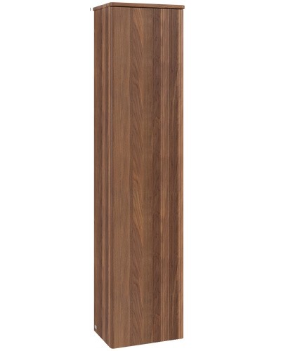 Dulap inalt tip coloana Villeroy & Boch Antao cu 1 usa  41.4x28.7x171cm  orientare stanga  front texturat Warm Walnut