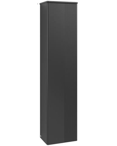 Dulap inalt tip coloana Villeroy & Boch Antao cu 1 usa  41.4x28.7x171cm  orientare stanga  front texturat Black Matt