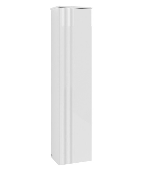 Dulap inalt tip coloana Villeroy & Boch Antao cu 1 usa  41.4x28.7x171cm  orientare dreapta  front texturat Glossy White