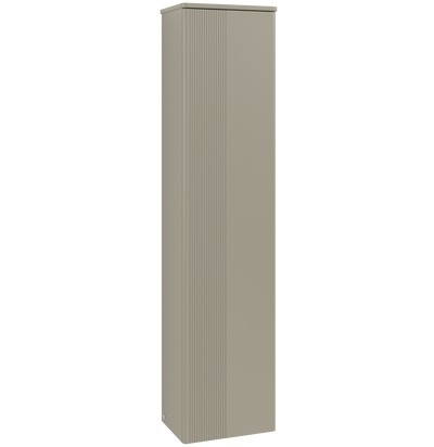 Dulap inalt tip coloana Villeroy & Boch Antao cu 1 usa  41.4x28.7x171cm  orientare dreapta  front texturat Stone Grey Matt
