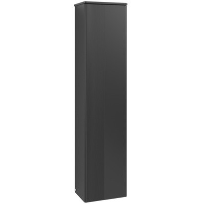 Dulap inalt tip coloana Villeroy & Boch Antao cu 1 usa  41.4x28.7x171cm  orientare dreapta  front texturat Black Matt