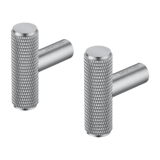 Cârlige argintiu-mat 2 buc. de montat pe perete din metal Rof – Blomus