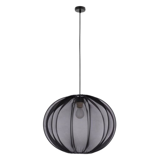 Lustră neagră cu abajur textil ø 52 cm Mellow – Candellux Lighting