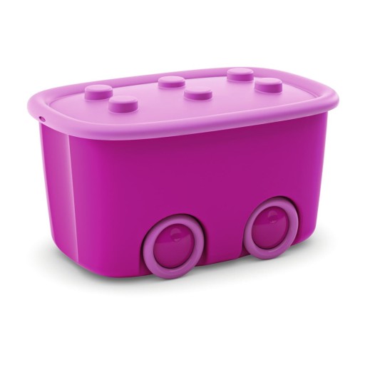 Cutie de depozitare pentru copii roz din plastic 58x39x32 cm Funny Box – KIS