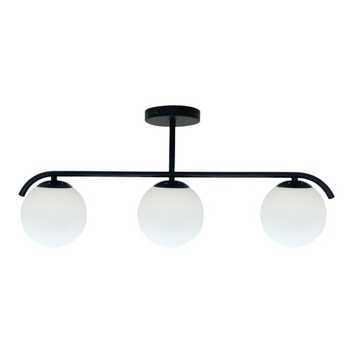 Plafonieră alb-negru cu abajur din sticlă 15x69,5 cm Amadeo – Candellux Lighting