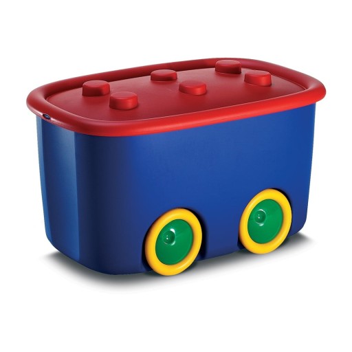 Cutie de depozitare pentru copii albastră din plastic 58x39x32 cm Funny Box – KIS