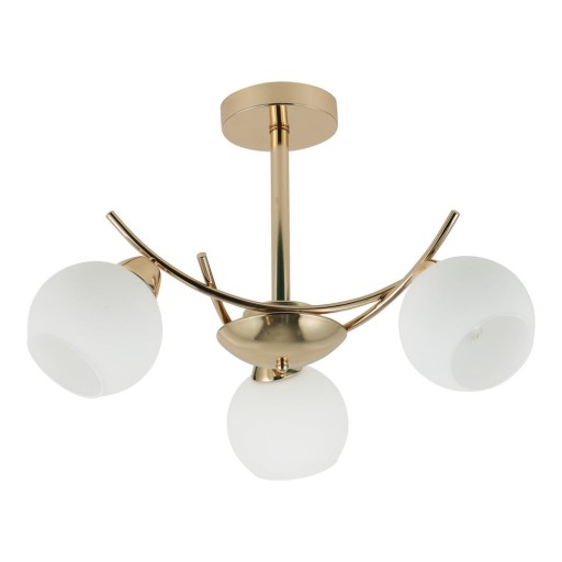 Plafonieră albă/aurie cu abajur din sticlă 36x52 cm Amos – Candellux Lighting