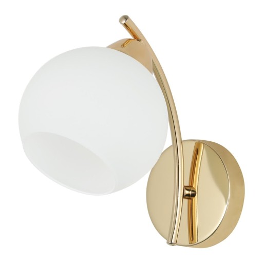 Aplică de perete albă/aurie Amos – Candellux Lighting