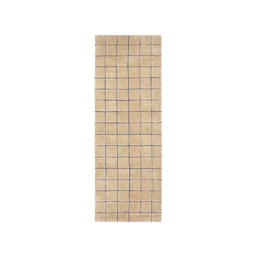 Covor tip traversă chihlimbar țesut manual din lână 80x230 cm Mosaic Amber – Lorena Canals