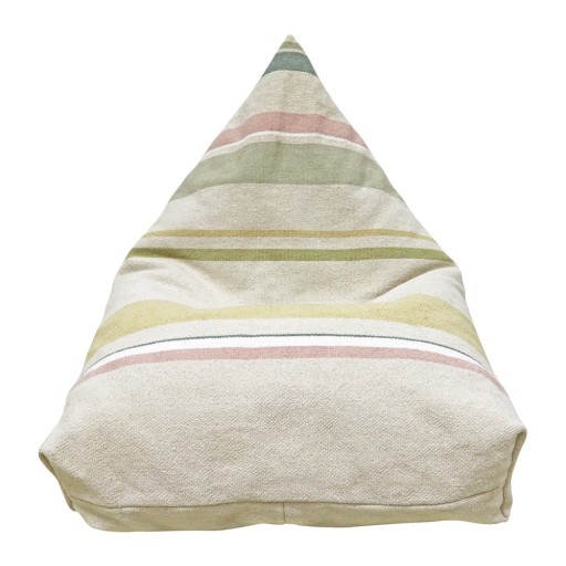 Fotoliu puf pentru copii crem Cleo Multi Stripe – Lorena Canals