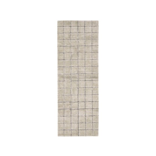 Covor tip traversă bej țesut manual din lână 80x230 cm Mosaic Sandstone – Lorena Canals