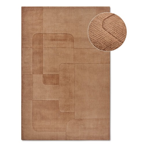 Covor maro țesut manual din lână 160x230 cm Charlotte – Villeroy&Boch
