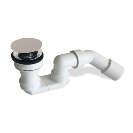 Sifon pentru cada fara preaplin Villeroy & Boch click-clack cu capac Almond