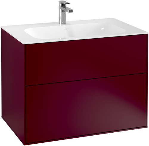 Dulap baza suspendat Villeroy & Boch Finion cu 2 sertare  80x59x50cm  Peony Matt