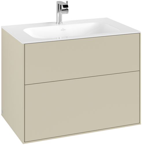 Dulap baza suspendat Villeroy & Boch Finion cu 2 sertare  80x59x50cm  Silk Grey Matt