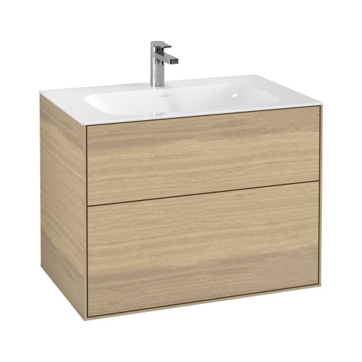 Dulap baza suspendat Villeroy & Boch Finion cu 2 sertare  80x59x50cm  Oak Veneer