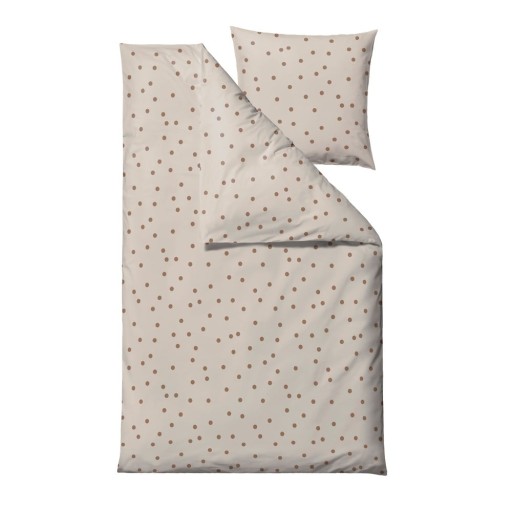 Lenjerie de pat maro din bumbac satinat pentru pat de o persoană 140x200 cm Solaris – Södahl
