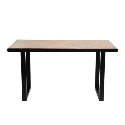 Masa Nattmal, Homla, 140x70x76 cm, lemn/metal, natur/negru