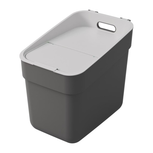Coș de gunoi gri închis de reciclat din plastic reciclat 20 l Ready To Collect – Curver