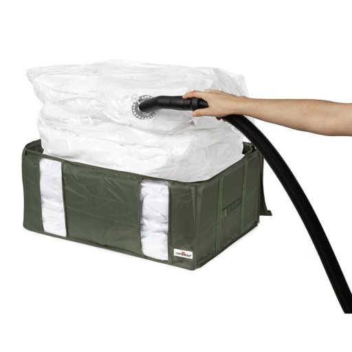 Cutie de depozitare pentru haine din material textil cu vacuum 65x45x27 cm Ecologik – Compactor