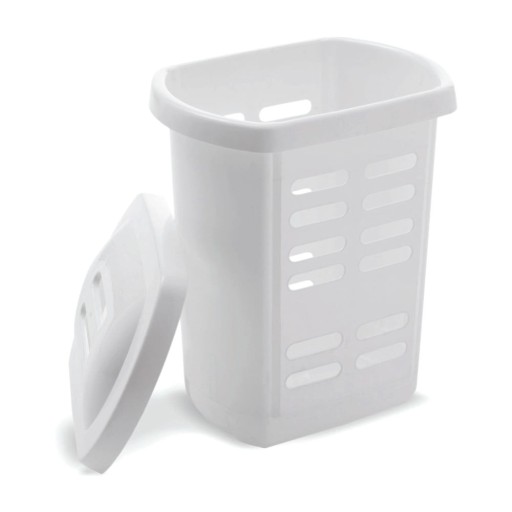 Coș de rufe Addis Linen Hamper White, 60 l, alb