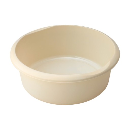 Lighean rotund din plastic Addis, ø 34 cm, crem