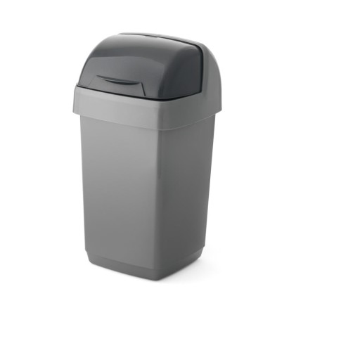 Coș de gunoi Addis Roll Top, 22,5 x 23 x 42,5 cm, gri