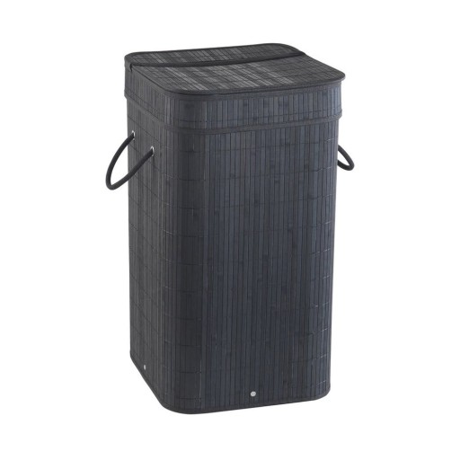 Coș de rufe negru din bambus Gedy Tatami – Sapho