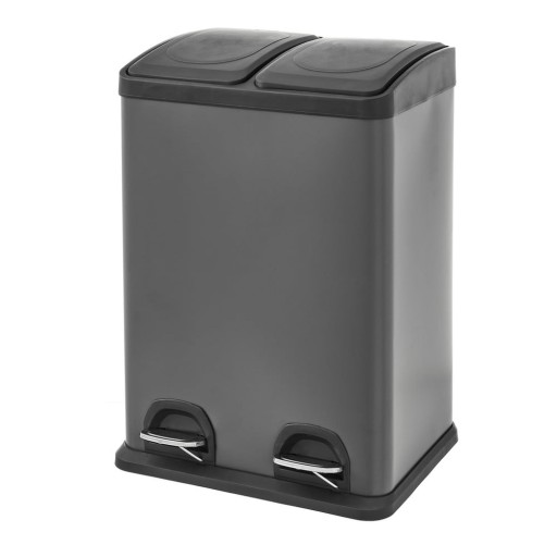 Coș de gunoi de reciclat/cu pedală din oțel inoxidabil 40 l Litros – Casa Selección