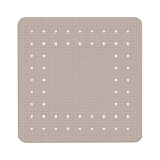 Covor baie anti-alunecare Wenko Mirasol, 54 x 54 cm, gri - bej