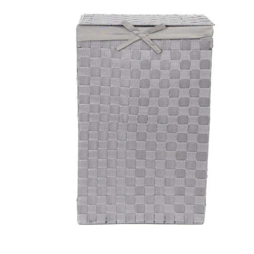 Coș de rufe cu capac Compactor Laundry Linen, înălțime 60 cm, gri