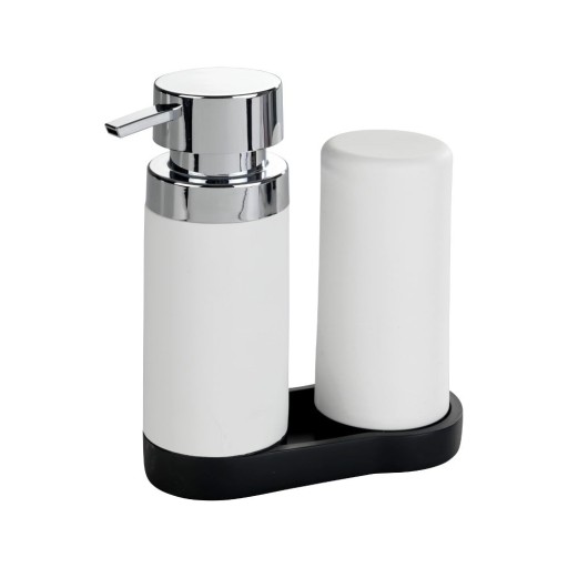 Set 2 dozatoare pentru detergent de vase și săpun lichid Wenko Squeeze, 250 ml,, alb
