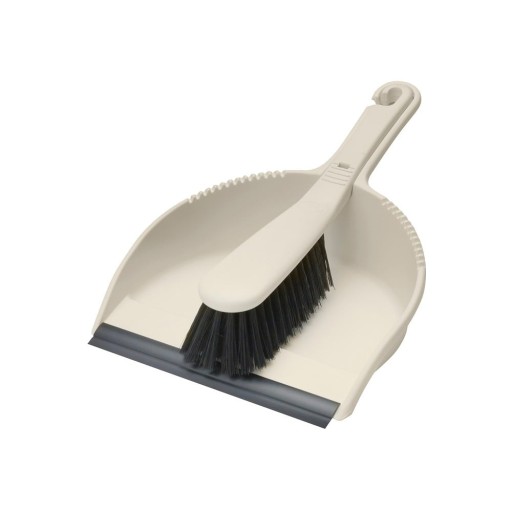 Set făraș și mătură cu cap moale Addis, crem