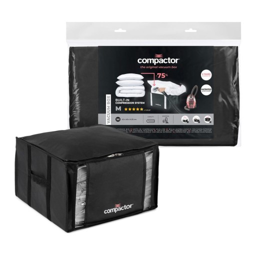 Cutie de depozitare cu vid pentru haine Compactor Black, 125 l