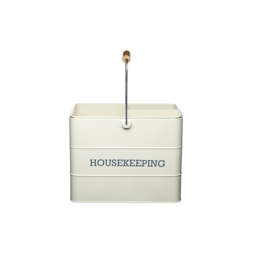Suport metalic depozitare produse de curățenie Kitchen Craft Living Nostalgia, crem