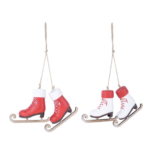 Set de 2 ornamente suspendate în formă de patine Ego Dekor