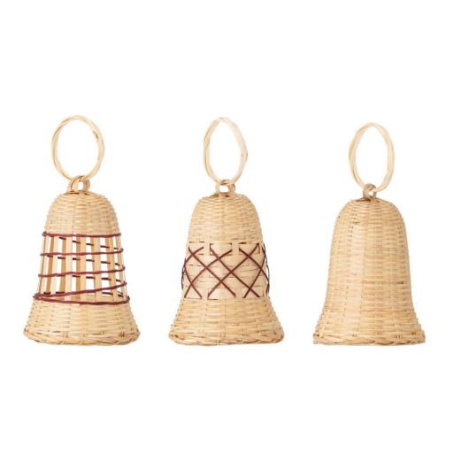 Set de 3 decorațiuni suspendate din bambus Bloomingville Akon