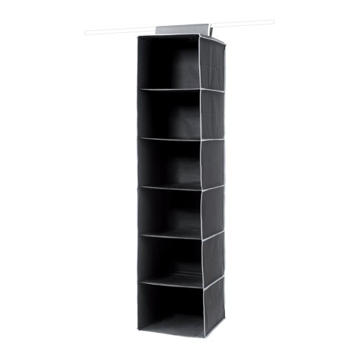 Organizator compartimentat suspendat Compactor Garment So Black 6 Rack