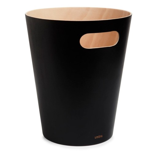 Coș de gunoi Umbra Woodrow, 7,5 l, negru