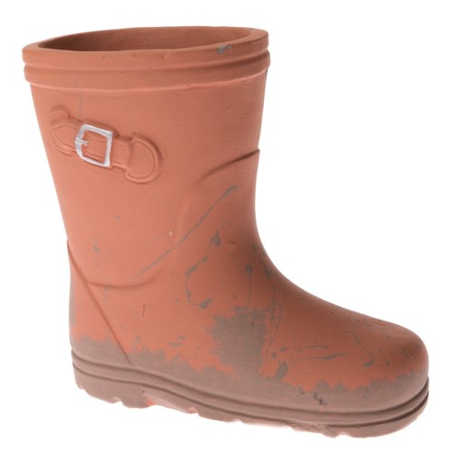 Decorațiune din beton Dakls Boot, portocaliu teracotă